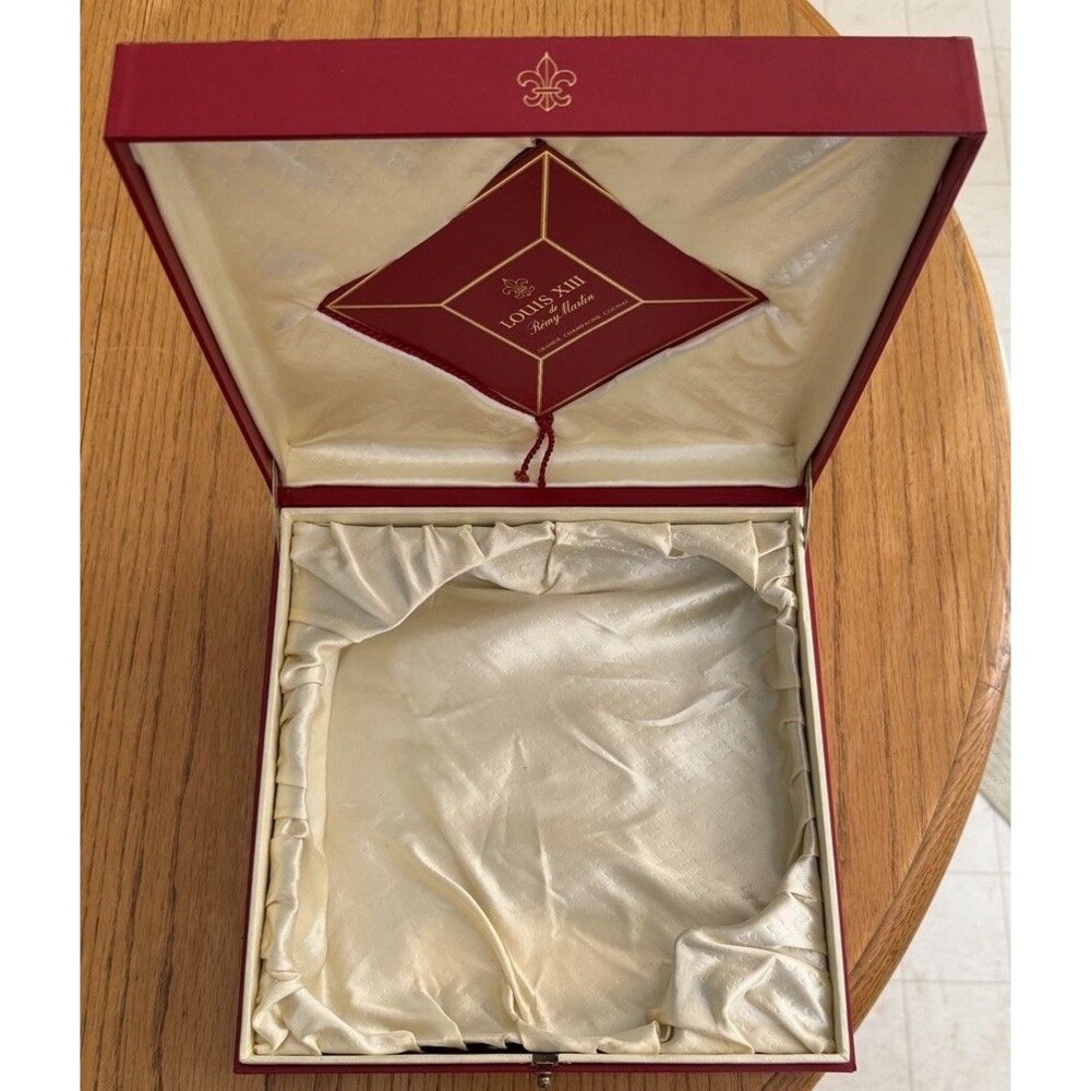Remy Martin Louis XIII Cognac Empty Red Box  10 1/2" Square w/Satin Interior